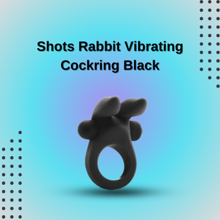 Shots Rabbit Vibrating Cockring Black